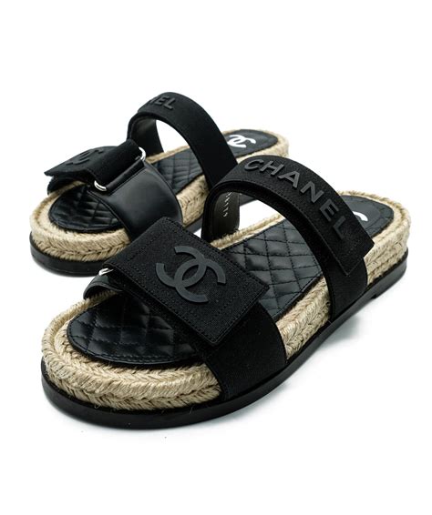 chanel grandad sandal|Chanel suede sandals.